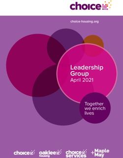 Leadership Group April 2021 Together we enrich lives - Choice Housing