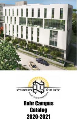 Rohr Campus Catalog 2020-2021 - Talmudic University