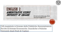 ENGLISH 2 CDL MAGISTRALE IN SCIENZE DELLE PUBBLICHE AMMINISTRAZIONI FACOLTÀ DI SCIENZE ECONOMICHE, GIURIDICHE E POLITICHE UNIVERSITÀ DEGLI STUDI ...
