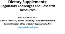 Dietary Supplements: Regulatory Challenges and Research Resources - Paul M. Coates, Ph.D - The Collaborative on Health and the ...