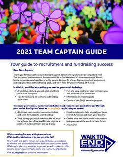 2021 TEAM CAPTAIN GUIDE - Your guide to recruitment and fundraising success - Alzheimer's Association