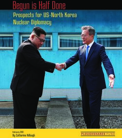 Begun is Half Done Prospects for US-North Korea Nuclear Diplomacy - By Catherine Killough - Ploughshares Fund