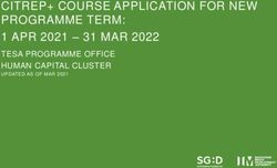 CITREP+ COURSE APPLICATION FOR NEW PROGRAMME TERM: 1 APR 2021 - 31 MAR 2022 - TESA PROGRAMME OFFICE HUMAN CAPITAL CLUSTER - IMDA