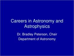 Careers in Astronomy and Astrophysics - Dr. Bradley Peterson, Chair Department of Astronomy