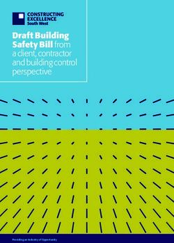 Draft Building Safety Bill from - a client, contractor and building control perspective