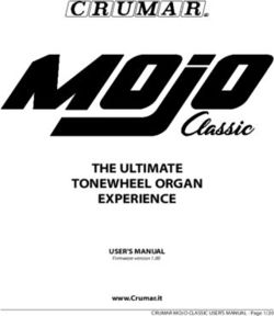 THE ULTIMATE TONEWHEEL ORGAN EXPERIENCE - USER'S MANUAL www.Crumar.it - Kraft Music