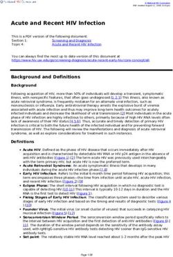 Acute and Recent HIV Infection - National HIV ...