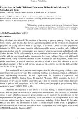 Perspectives in Early Childhood Education: Belize, Brazil, Mexico, El Salvador and Peru - ERIC