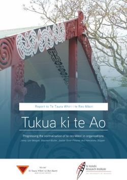 Tukua ki te Ao Report to Te Taura Whiri i te Reo Māori Progressing the normalisation of te reo Māori in organisations