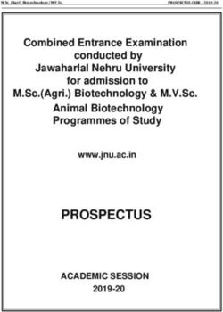 PROSPECTUS - Combined Entrance Examination conducted by Jawaharlal Nehru University for admission to M.Sc.(Agri.) Biotechnology & M.V.Sc. Animal ...