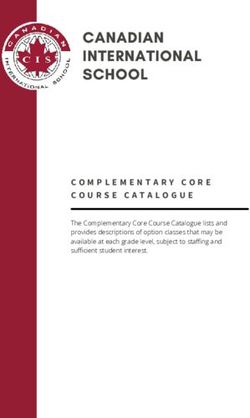 COMPLEMENTARY CORE COURSE CATALOGUE - The Complementary Core Course Catalogue lists and provides descriptions of option classes that may be ...