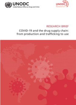 RESEARCH BRIEF COVID-19 and the drug supply chain: from production and trafficking to use - United Nations Office ...