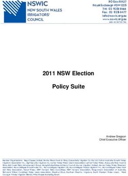 2011 NSW Election Policy Suite