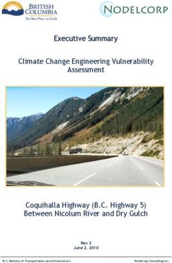 EEExxxeeecccuuutttiiivvveee SSSuuummmmmmaaarrryyy Climate Change Engineering Vulnerability Assessment - Coquihalla Highway (B.C. Highway 5) ...