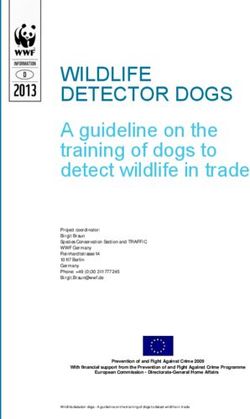 WILDLIFE DETECTOR DOGS - A guideline on the training of dogs to detect wildlife in trade