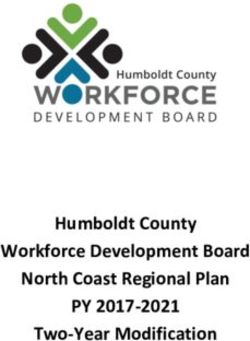 Humboldt County Workforce Development Board North Coast Regional Plan - PY 2017-2021 Two-Year Modification - County of Humboldt