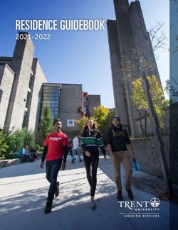 RESIDENCE GUIDEBOOK 2021-2022 - Trent University