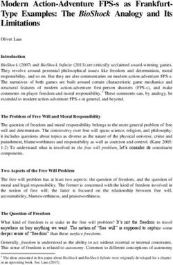 Modern Action-Adventure FPS-s as Frankfurt- Type Examples: The BioShock Analogy and Its Limitations