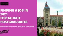 FINDING A JOB IN 2021 - Elizabeth Wilkinson, Careers Consultant for Postgraduates - Careers Service