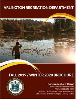 ARLINGTON RECREATION DEPARTMENT - FALL 2019 / WINTER 2020 BROCHURE Registration Now Open!