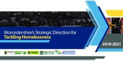 Worcestershire's Strategic Direction for - Tackling Homelessness 2018-2021