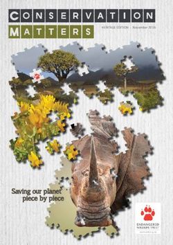 Conservation Matters HERITAGE EDITION - November 2016 - The Endangered Wildlife Trust