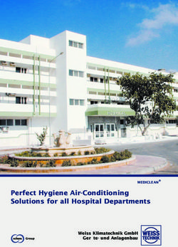 Perfect Hygiene Air-Conditioning Solutions for all Hospital Departments - Weiss Klimatechnik GmbH Geräte- und Anlagenbau