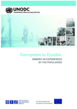 Corruption in Croatia: BRIBERY AS EXPERIENCED BY THE POPULATION - Co-fi nanced by the European Commission