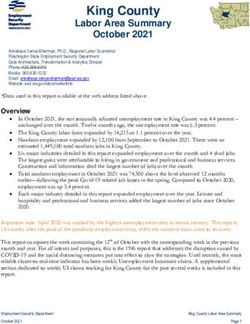 King County Labor Area Summary October 2021 - The Workforce ...