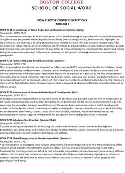 MSW ELECTIVE COURSE DESCRIPTIONS 2020-2021