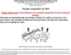 Tuesday, September 10, 2019 Topic of the week: Networking is an essential component of successful job huting! - Del Norte Workforce Center