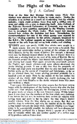 The Plight of the Whales - By J. A. Gulland