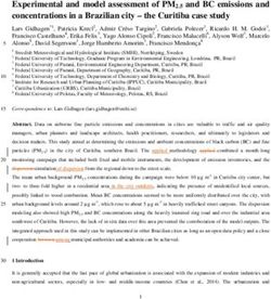 Experimental and model assessment of PM2.5 and BC emissions and concentrations in a Brazilian city - the Curitiba case study