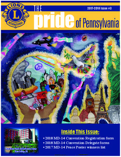 Inside This Issue: 2018 MD-14 Convention Registration form 2018 MD-14 Convention Delegate forms 2017 MD-14 Peace Poster winners list ...