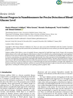 Review Article Recent Progress in Nanobiosensors for Precise Detection of Blood Glucose Level