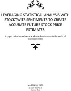 LEVERAGING STATISTICAL ANALYSIS WITH STOCKTWITS SENTIMENTS TO CREATE ACCURATE FUTURE STOCK PRICE ESTIMATES - MARCH 18, 2020 - A paper to further ...