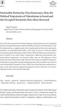 Nationalist Patriarchy, Clan Democracy: How the Political Trajectories of Palestinians in Israel and the Occupied Territories Have Been Reversed ...