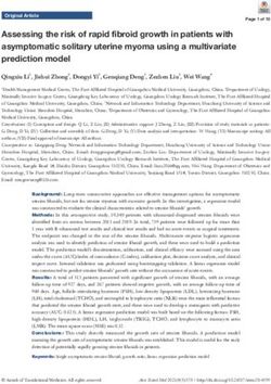 Assessing the risk of rapid fibroid growth in patients with asymptomatic solitary uterine myoma using a multivariate prediction model - Annals of ...