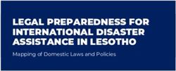 LEGAL PREPAREDNESS FOR INTERNATIONAL DISASTER ASSISTANCE IN LESOTHO - Mapping of Domestic Laws and Policies