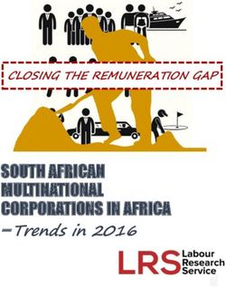Trends in 2016 SOUTH AFRICAN MULTINATIONAL CORPORATIONS IN AFRICA