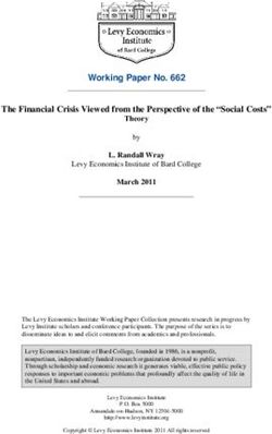 Working Paper No. 662 - The Financial Crisis Viewed from the Perspective of the "Social Costs"