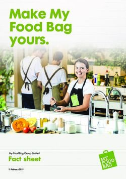 Make My Food Bag yours - Fact sheet My Food Bag Group Limited - Jarden
