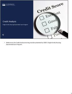 Single Family Housing Guaranteed Loan Program - Credit Analysis