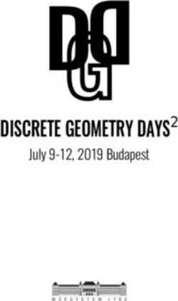 DISCRETE GEOMETRY DAYS 2 - July 9-12, 2019 Budapest