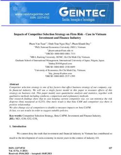 Impacts of Competitor Selection Strategy on Firm Risk - Case in Vietnam Investment and Finance Industry - Case ...