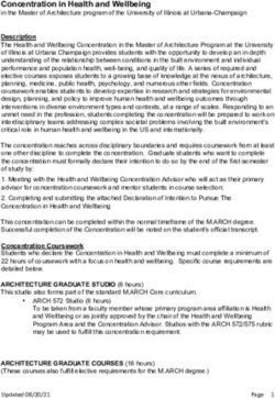 Concentration in Health and Wellbeing - University of Illinois