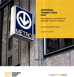 UNIVERSAL TRANSIT PASS - The Implications and Effects of Equitable Transit for Students - Concordia Student Union