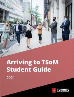 ARRIVING TO TSOM STUDENT GUIDE 2021