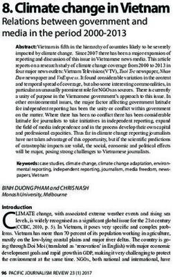 Climate change in Vietnam - Relations between government and media in the period 2000-2013