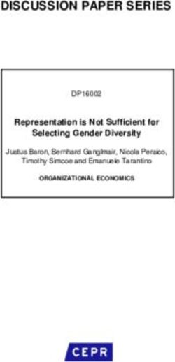 DISCUSSION PAPER SERIES - DP16002 Representation is Not Sufficient for Selecting Gender Diversity